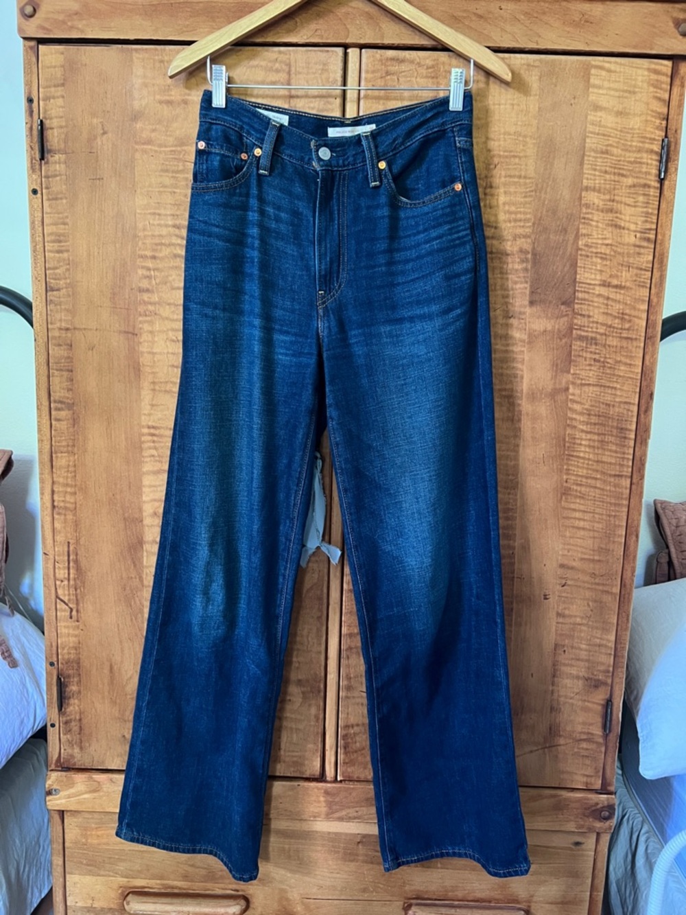 Levi's Dark Blue Wide Leg Jeans